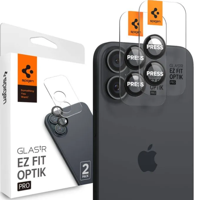 OSŁONA APARATU SPIGEN OPTIK PRO GLAS.TR ”EZ FIT” CAMERA PROTECTOR 2-PACK IPHONE 16 / 16 PLUS BLACK
