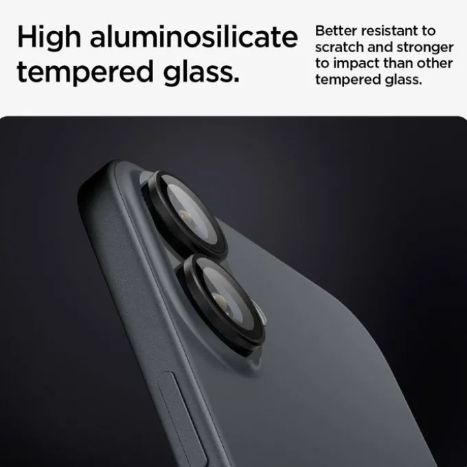 OSŁONA APARATU SPIGEN OPTIK PRO GLAS.TR ”EZ FIT” CAMERA PROTECTOR 2-PACK IPHONE 16 / 16 PLUS BLACK