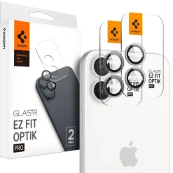 OSŁONA APARATU SPIGEN OPTIK PRO GLAS.TR ”EZ FIT” CAMERA PROTECTOR 2-PACK IPHONE 16 / 16 PLUS CRYSTAL CLEAR