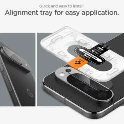 OSŁONA APARATU SPIGEN OPTIK.TR ”EZ FIT” CAMERA PROTECTOR 2-PACK GOOGLE PIXEL 9 CRYSTAL CLEAR