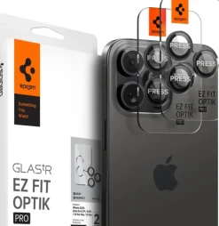 Osłona Aparatu Spigen Optik.tr ”ez Fit” Camera Protector 2-pack IPHONE 14 PRO / MAX / 15 PRO / MAX / 16 PRO / MAX / 17 PRO / MAX BLACK