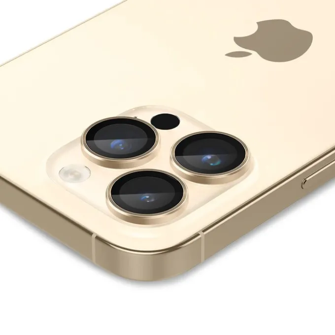 Osłona Aparatu Spigen Optik.tr ”ez Fit” Camera Protector 2-pack iPhone 14 Pro / 14 Pro Max Gold