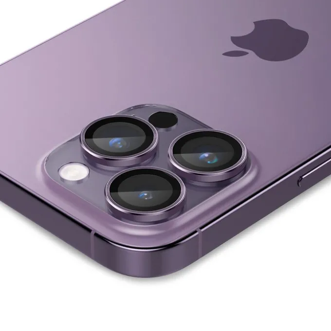 Osłona Aparatu Spigen Optik.tr ”ez Fit” Camera Protector 2-pack iPhone 14 Pro / 14 Pro Max Deep Purple