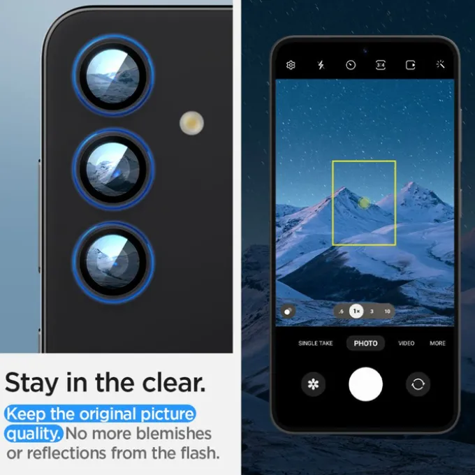 Osłona Aparatu Spigen Optik.tr ”ez Fit” Camera Protector 2-pack Galaxy S24 / S23 / S23 Plus Black