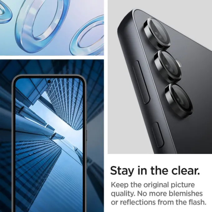 Osłona Aparatu Spigen Optik.tr ”ez Fit” Camera Protector 2-pack Galaxy S23 Fe Black