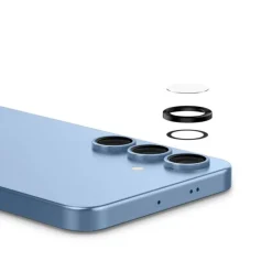 OSŁONA APARATU SPIGEN SAMSUNG GALAXY S25 PLUS OPTIK PRO GLAS.TR ”EZ FIT” HD CAMERA PROTECTOR 2-PACK CZARNA