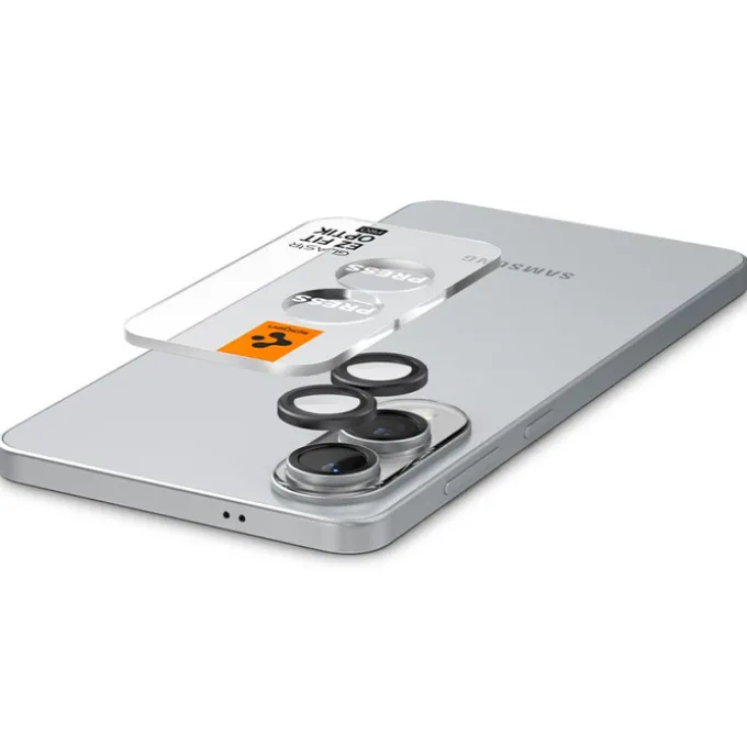 OSŁONA APARATU SPIGEN SAMSUNG GALAXY S25 EDGE OPTIK PRO GLAS.TR ”EZ FIT” CAMERA PROTECTOR 2-PACK CZARNA