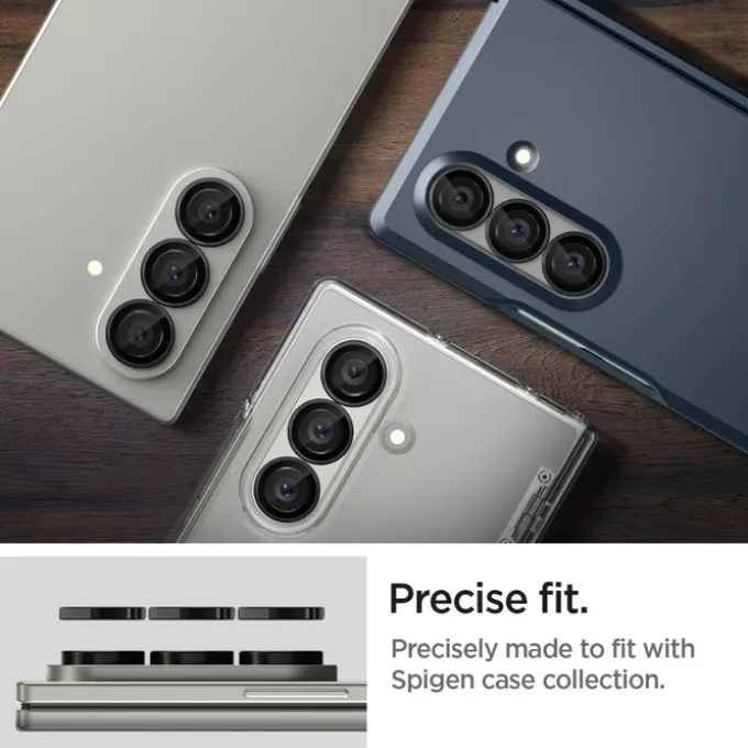OSŁONA APARATU SPIGEN SAMSUNG GALAXY Z FOLD 7 OPTIK PRO HD GLAS.TR ”EZ FIT” CAMERA PROTECTOR 2-PACK CZARNA