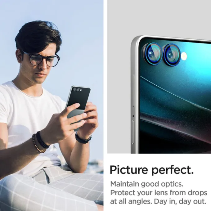 OSŁONA APARATU SPIGEN SAMSUNG GALAXY Z FLIP 7 OPTIK PRO HD GLAS.TR ”EZ FIT” CAMERA PROTECTOR 2-PACK CZARNA