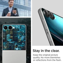 OSŁONA APARATU SPIGEN SAMSUNG GALAXY Z FLIP 7 OPTIK PRO HD GLAS.TR ”EZ FIT” CAMERA PROTECTOR 2-PACK CZARNA