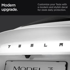OSŁONA NA LOGO ZNACZEK SPIGEN TESLA MODEL 3 2024 REAR EMBLEM LOGO FULL COVER CARBON