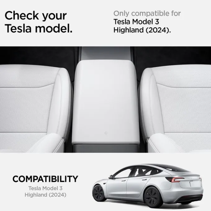 OSŁONA PODŁOKIETNIKA SPIGEN TESLA MODEL 3 2024 ARMREST COVER WHITE
