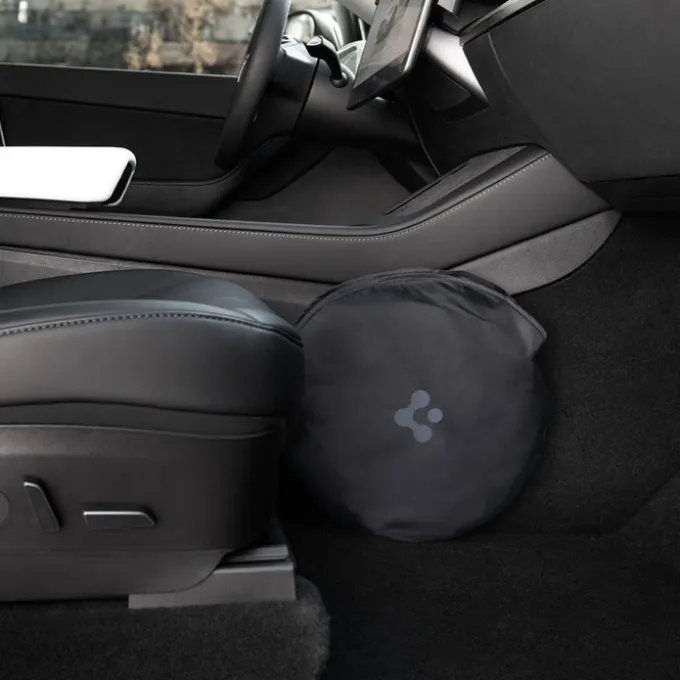 OSŁONA PRZECIWSŁONECZNA SPIGEN TESLA MODEL X CAR FRONT WINDSHIELD SUNSHADE BLACK