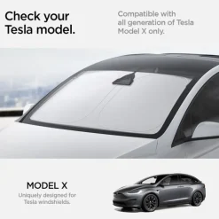 OSŁONA PRZECIWSŁONECZNA SPIGEN TESLA MODEL X CAR FRONT WINDSHIELD SUNSHADE BLACK