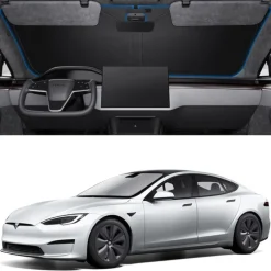 OSŁONA PRZECIWSŁONECZNA SPIGEN TESLA MODEL S CAR FRONT WINDSHIELD SUNSHADE BLACK