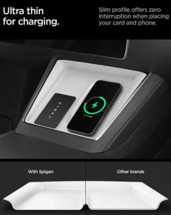 OSŁONA SPIGEN TESLA MODEL Y 2025 WIRELESS CHARGING PAD COVER WHITE