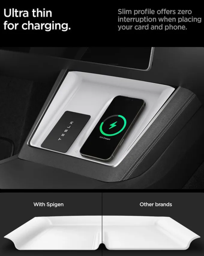 OSŁONA SPIGEN TESLA MODEL Y 2025 WIRELESS CHARGING PAD COVER WHITE