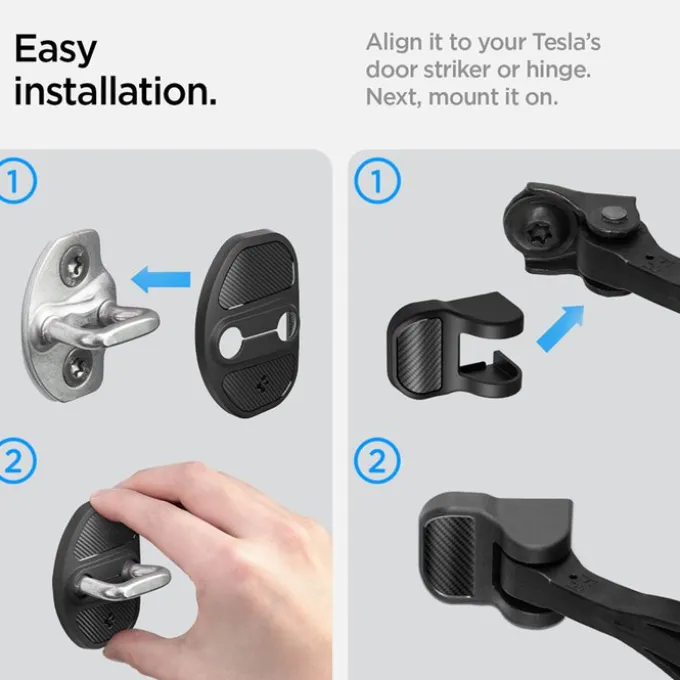 OSŁONA ZAMKA DRZWI SPIGEN TESLA MODEL Y 3 DOOR LOCK COVER BLACK