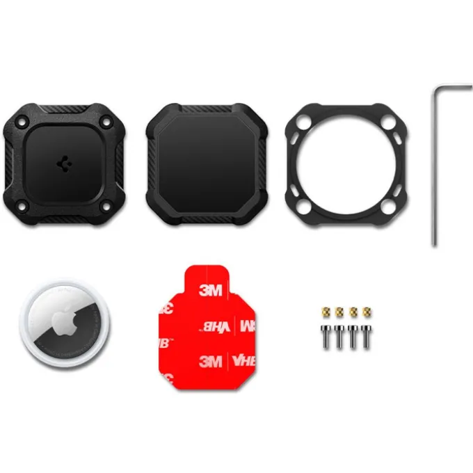 PANCERNE ETUI SPIGEN TOUGH ARMOR APPLE AIRTAG 1 / 2 CZARNY 4 SZT.