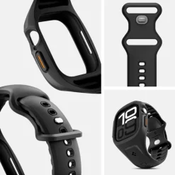 PASEK SPIGEN APPLE WATCH 10 (46 MM) LIQUID AIR PRO MATOWY CZARNY
