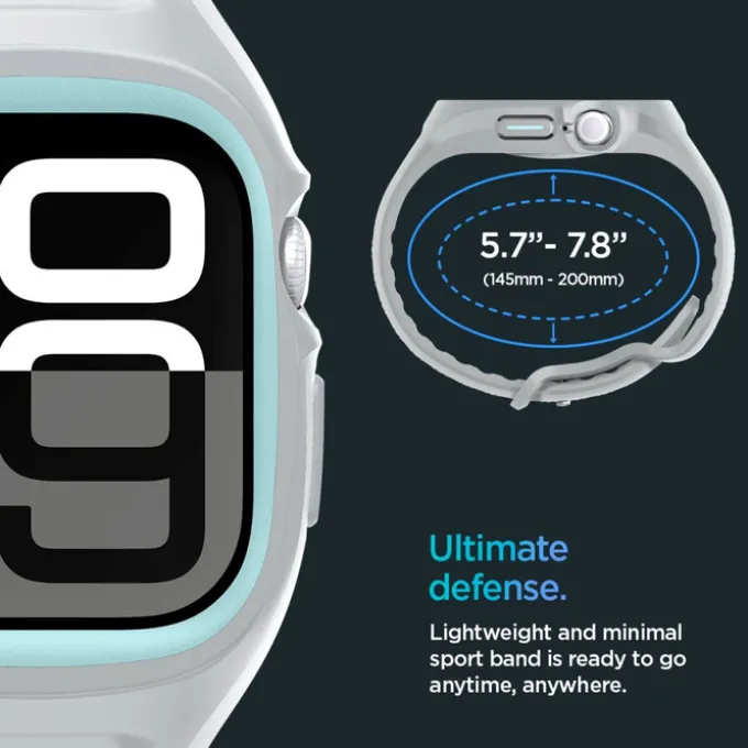 PASEK SPIGEN APPLE WATCH 10 (46 MM) LIQUID AIR PRO SZARE