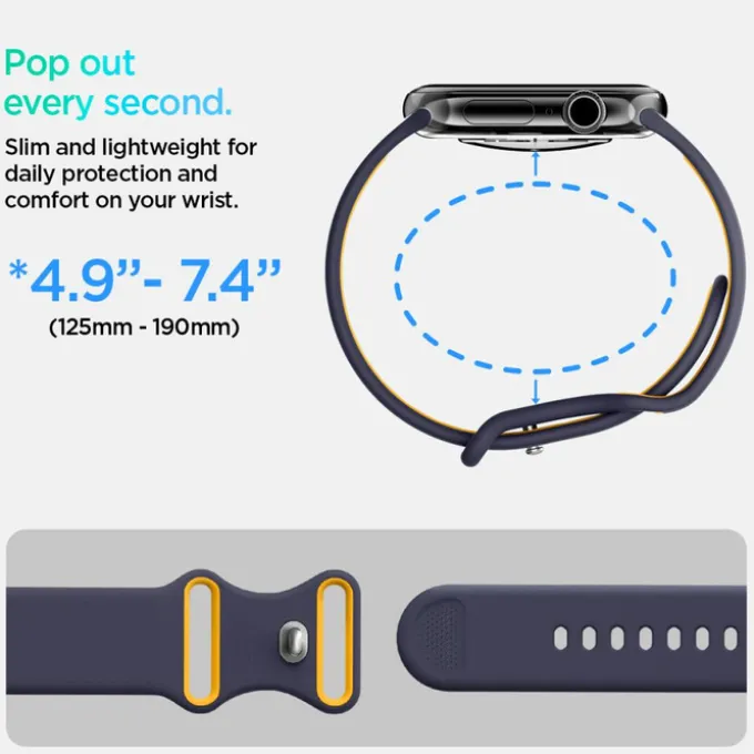 PASEK SPIGEN APPLE WATCH 6 / 7 / 8 / 9 / 10 / SE (40 / 41 / 42 MM) NANO POP BLUEBERRY NAVY