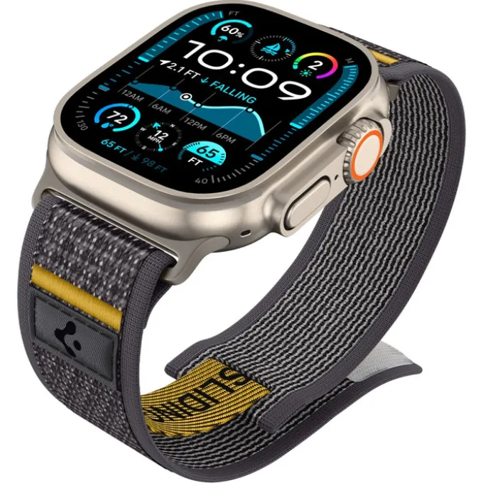 PASEK SPIGEN APPLE WATCH 6 / 7 / 8 / 9 / 10 / SE / ULTRA 1 / 2 (44 / 45 / 46 / 49 MM) ACTIVE ATHLEX AIR SZARY