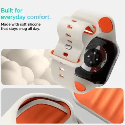 PASEK SPIGEN APPLE WATCH 6 / 7 / 8 / 9 / 10 / SE / ULTRA 1 / 2 (44 / 45 / 46 / 49 MM) NANO POP ORANGE BEIGE