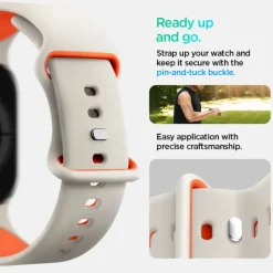 PASEK SPIGEN APPLE WATCH 6 / 7 / 8 / 9 / 10 / SE / ULTRA 1 / 2 (44 / 45 / 46 / 49 MM) NANO POP ORANGE BEIGE