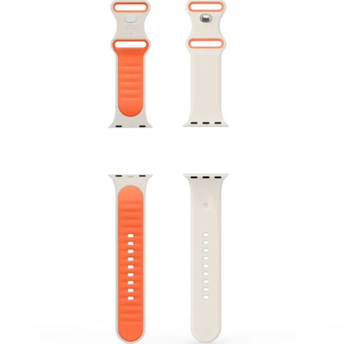 PASEK SPIGEN APPLE WATCH 6 / 7 / 8 / 9 / 10 / SE / ULTRA 1 / 2 (44 / 45 / 46 / 49 MM) NANO POP ORANGE BEIGE
