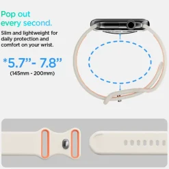PASEK SPIGEN APPLE WATCH 6 / 7 / 8 / 9 / 10 / SE / ULTRA 1 / 2 (44 / 45 / 46 / 49 MM) NANO POP ORANGE BEIGE