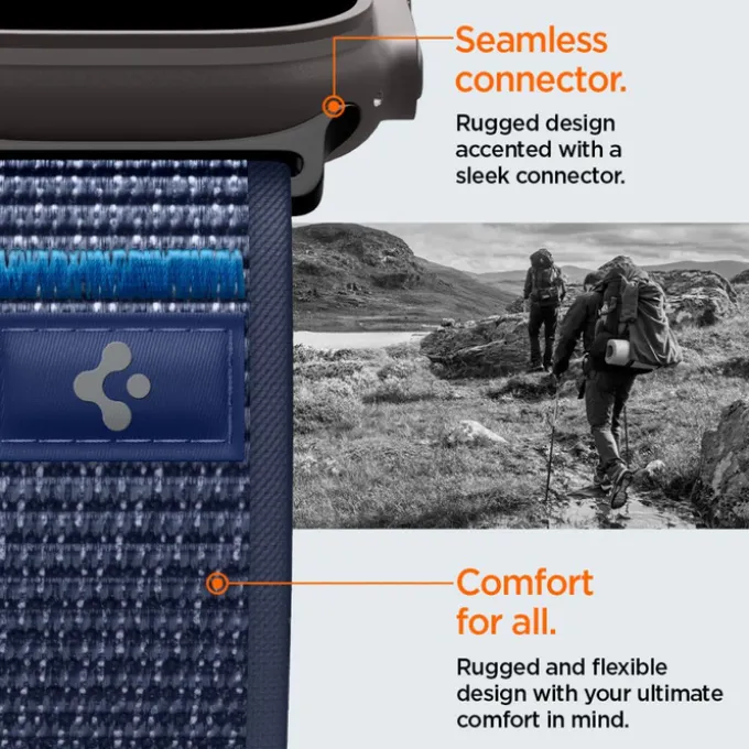 PASEK SPIGEN APPLE WATCH 8 / 9 / 10 / 11 / SE / ULTRA (44 / 45 / 46 / 49 MM) ACTIVE ATHLEX AIR 2 NAVY BLUE
