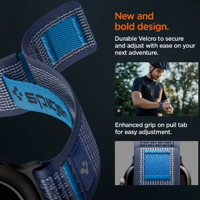 PASEK SPIGEN APPLE WATCH 8 / 9 / 10 / 11 / SE / ULTRA (44 / 45 / 46 / 49 MM) ACTIVE ATHLEX AIR 2 NAVY BLUE