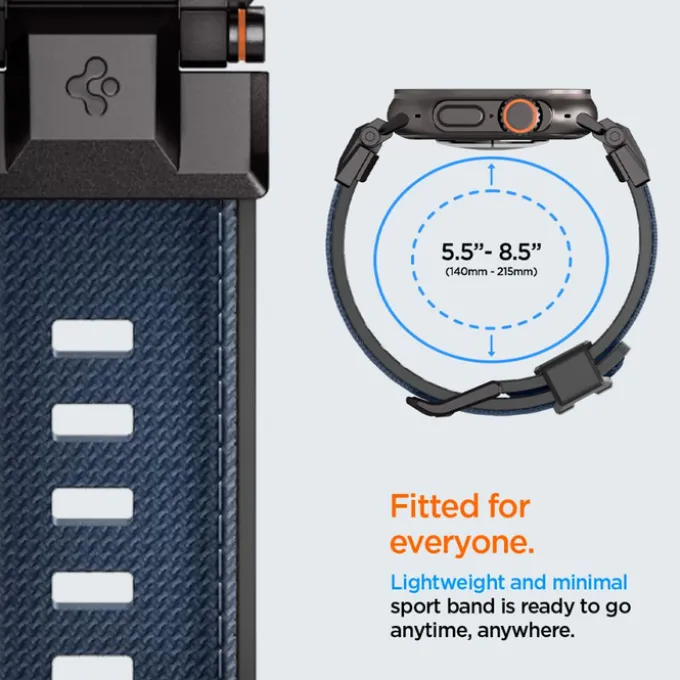 PASEK SPIGEN APPLE WATCH 6 / 7 / 8 / 9 / 10 / SE / ULTRA 1 / 2 (44 / 45 / 46 / 49 MM) DURAPRO ARMOR GRANATOWY