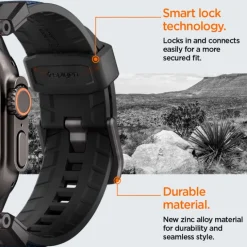 PASEK SPIGEN APPLE WATCH 6 / 7 / 8 / 9 / 10 / SE / ULTRA 1 / 2 (44 / 45 / 46 / 49 MM) DURAPRO ARMOR GRANATOWY