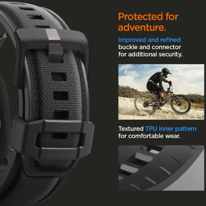 PASEK SPIGEN APPLE WATCH 6 / 7 / 8 / 9 / 10 / SE / ULTRA 1 / 2 (44 / 45 / 46 / 49 MM) DURAPRO ARMOR CZARNY