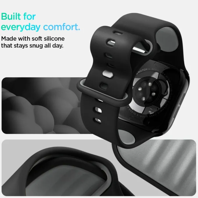 PASEK SPIGEN APPLE WATCH 6 / 7 / 8 / 9 / 10 / SE / ULTRA 1 / 2 (44 / 45 / 46 / 49 MM) NANO POP BLACK SESAME