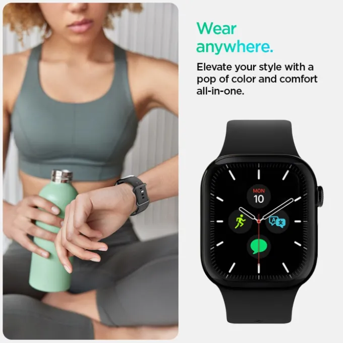 PASEK SPIGEN APPLE WATCH 6 / 7 / 8 / 9 / 10 / SE / ULTRA 1 / 2 (44 / 45 / 46 / 49 MM) NANO POP BLACK SESAME