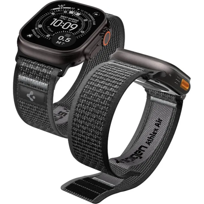 PASEK SPIGEN APPLE WATCH 8 / 9 / 10 / 11 / SE / ULTRA (44 / 45 / 46 / 49 MM) ACTIVE ATHLEX AIR 2 BLACK / GREY