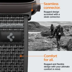 PASEK SPIGEN APPLE WATCH 8 / 9 / 10 / 11 / SE / ULTRA (44 / 45 / 46 / 49 MM) ACTIVE ATHLEX AIR 2 BLACK / GREY