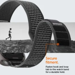 PASEK SPIGEN APPLE WATCH 8 / 9 / 10 / 11 / SE / ULTRA (44 / 45 / 46 / 49 MM) ACTIVE ATHLEX AIR 2 BLACK / GREY
