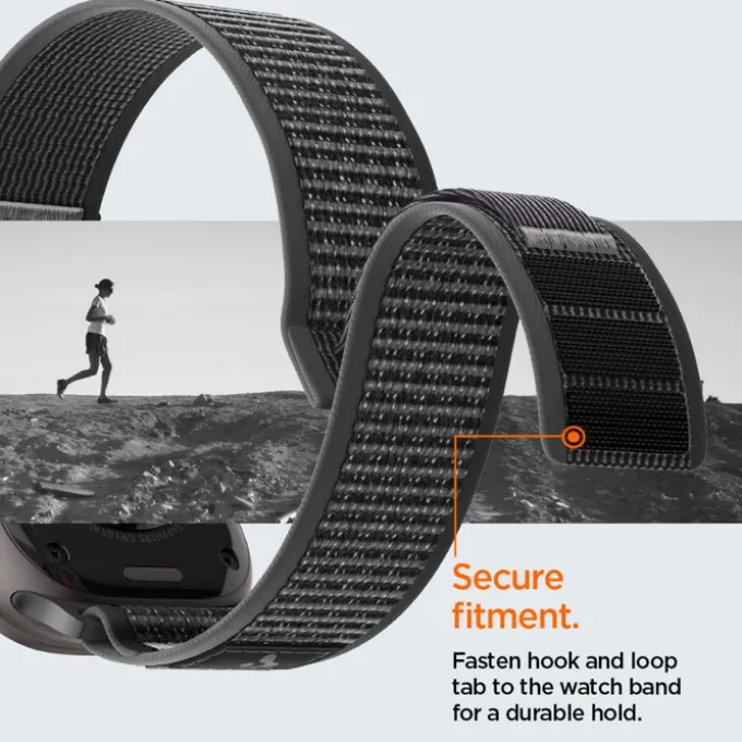 PASEK SPIGEN APPLE WATCH 8 / 9 / 10 / 11 / SE / ULTRA (44 / 45 / 46 / 49 MM) ACTIVE ATHLEX AIR 2 BLACK / GREY