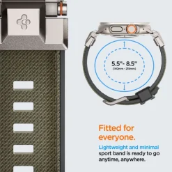 PASEK SPIGEN APPLE WATCH 6 / 7 / 8 / 9 / 10 / SE / ULTRA 1 / 2 (44 / 45 / 46 / 49 MM) DURAPRO ARMOR MILITARY GREEN