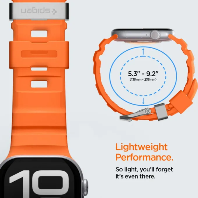 PASEK SPIGEN APPLE WATCH 8 / 9 / 10 / 11 / SE / ULTRA (44 / 45 / 46 / 49 MM) WBS2 BAND ORANGE