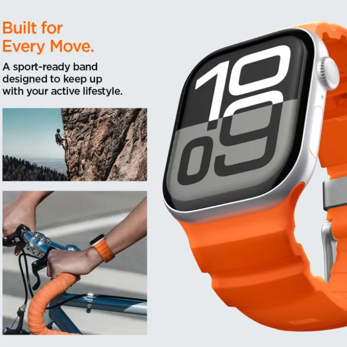PASEK SPIGEN APPLE WATCH 8 / 9 / 10 / 11 / SE / ULTRA (44 / 45 / 46 / 49 MM) WBS2 BAND ORANGE