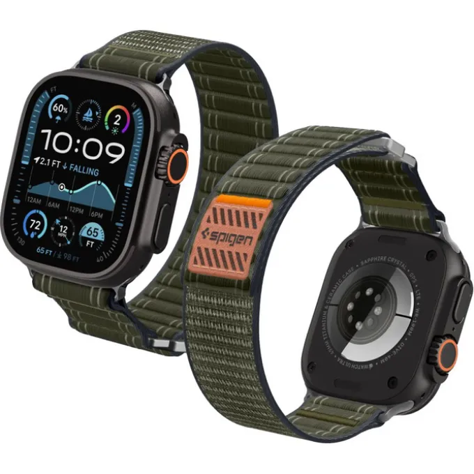 PASEK SPIGEN APPLE WATCH 8 / 9 / 10 / 11 / SE / ULTRA (44 / 45 / 46 / 49 MM) WBF0 BAND GREEN