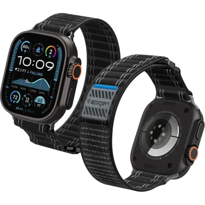 PASEK SPIGEN APPLE WATCH 8 / 9 / 10 / 11 / SE / ULTRA (44 / 45 / 46 / 49 MM) WBF0 BAND BLACK