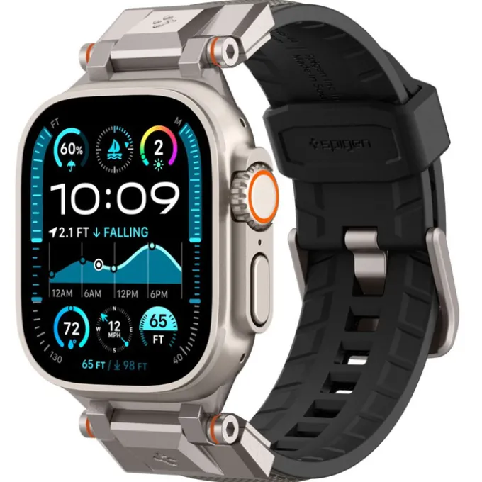 PASEK SPIGEN APPLE WATCH 6 / 7 / 8 / 9 / 10 / SE / ULTRA 1 / 2 (44 / 45 / 46 / 49 MM) DURAPRO ARMOR SZARY