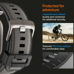 PASEK SPIGEN APPLE WATCH 6 / 7 / 8 / 9 / 10 / SE / ULTRA 1 / 2 (44 / 45 / 46 / 49 MM) DURAPRO ARMOR SZARY