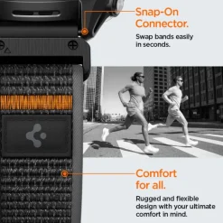 PASEK SPIGEN ATHLEX AIR GARMIN QUICKFIT 22 MM ACTIVE BLACK/ORANGE